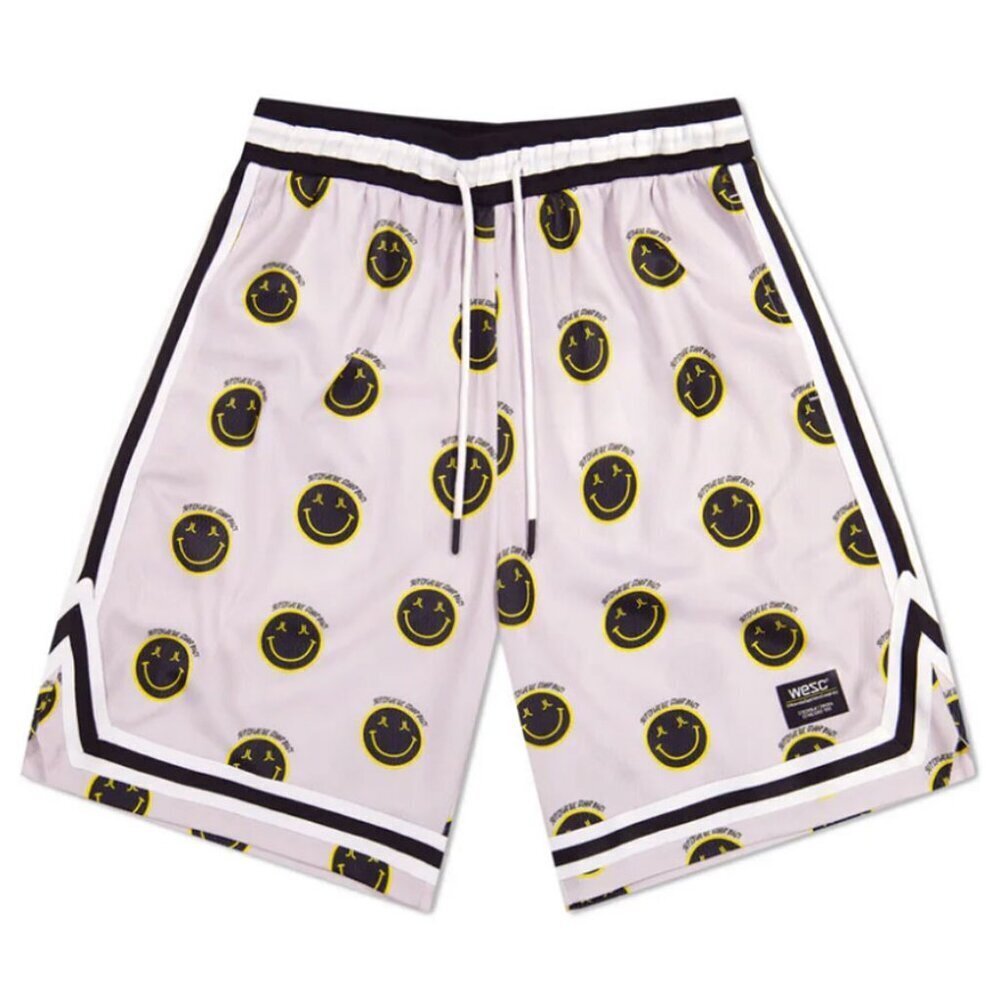 WESC Happy AOP Basketball Shorts - NWT
